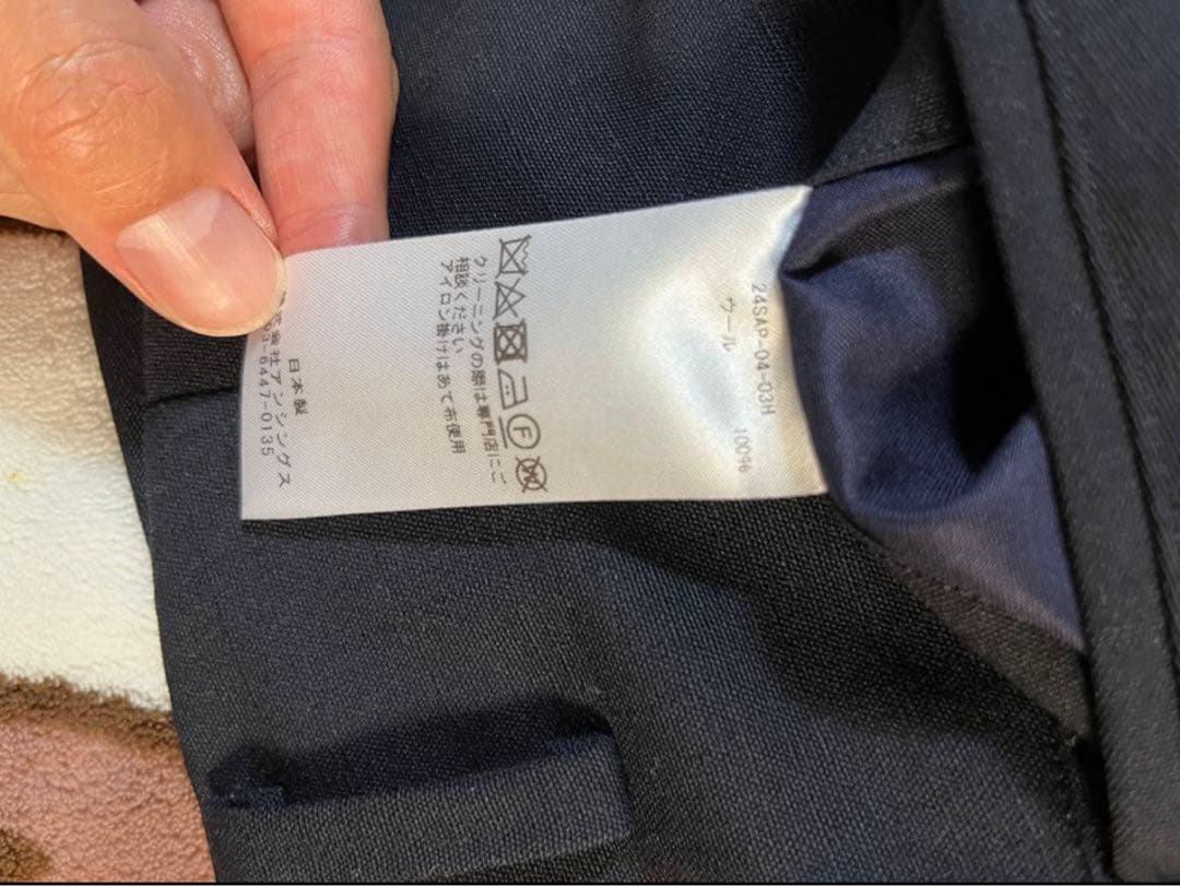 パンツ a.presse slub wool trousers 1 navy