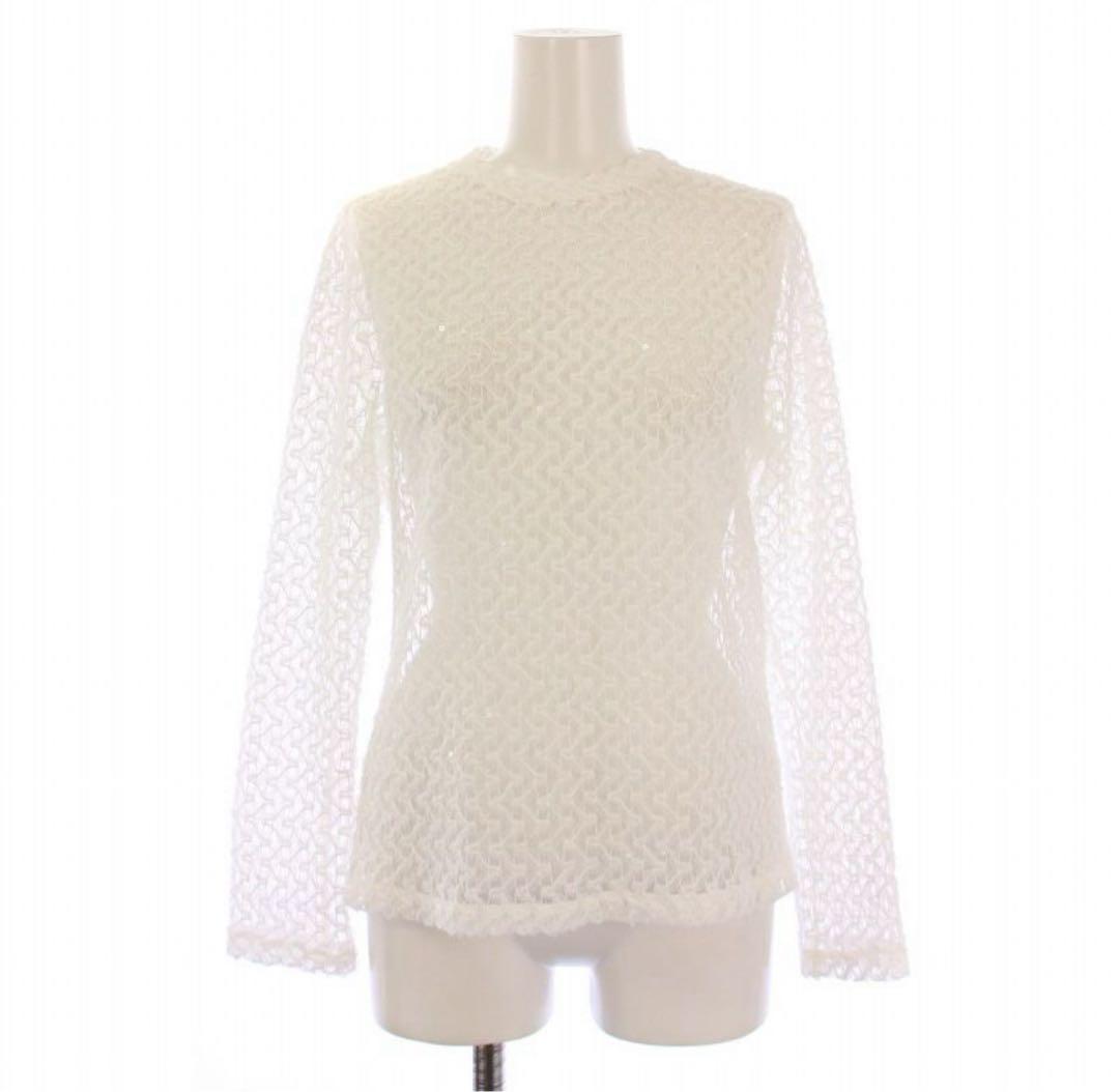 【新品未使用】cygne チュールシアートップス ホワイト　eve サイズ1