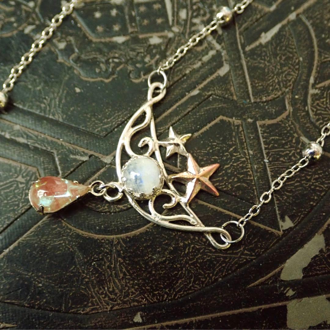 専用⭐︎サフィリーン✴︎星と月舟のネックレス