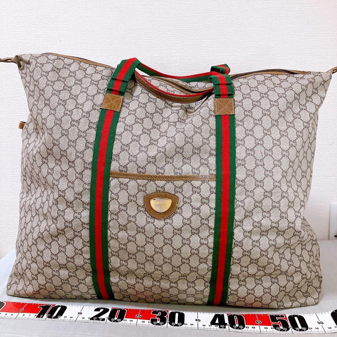 673 グッチ　GGスプリーム GGキャンバス ボストンバッグ　トートバッグ