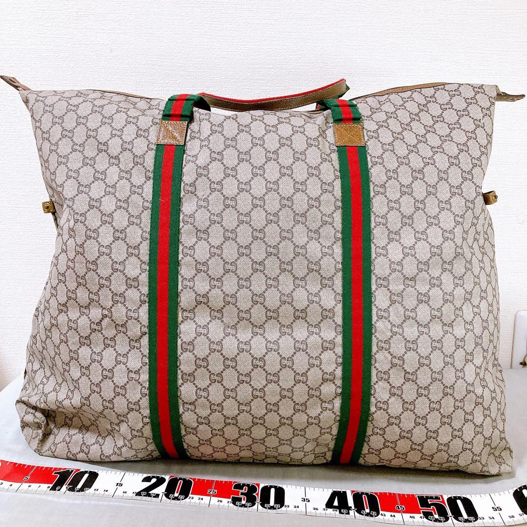 673 グッチ　GGスプリーム GGキャンバス ボストンバッグ　トートバッグ
