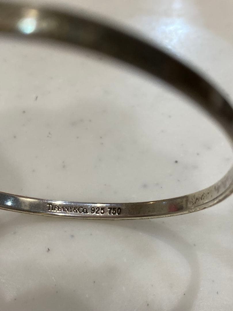 ティファニー　バングル　750YG SV925 約16cm