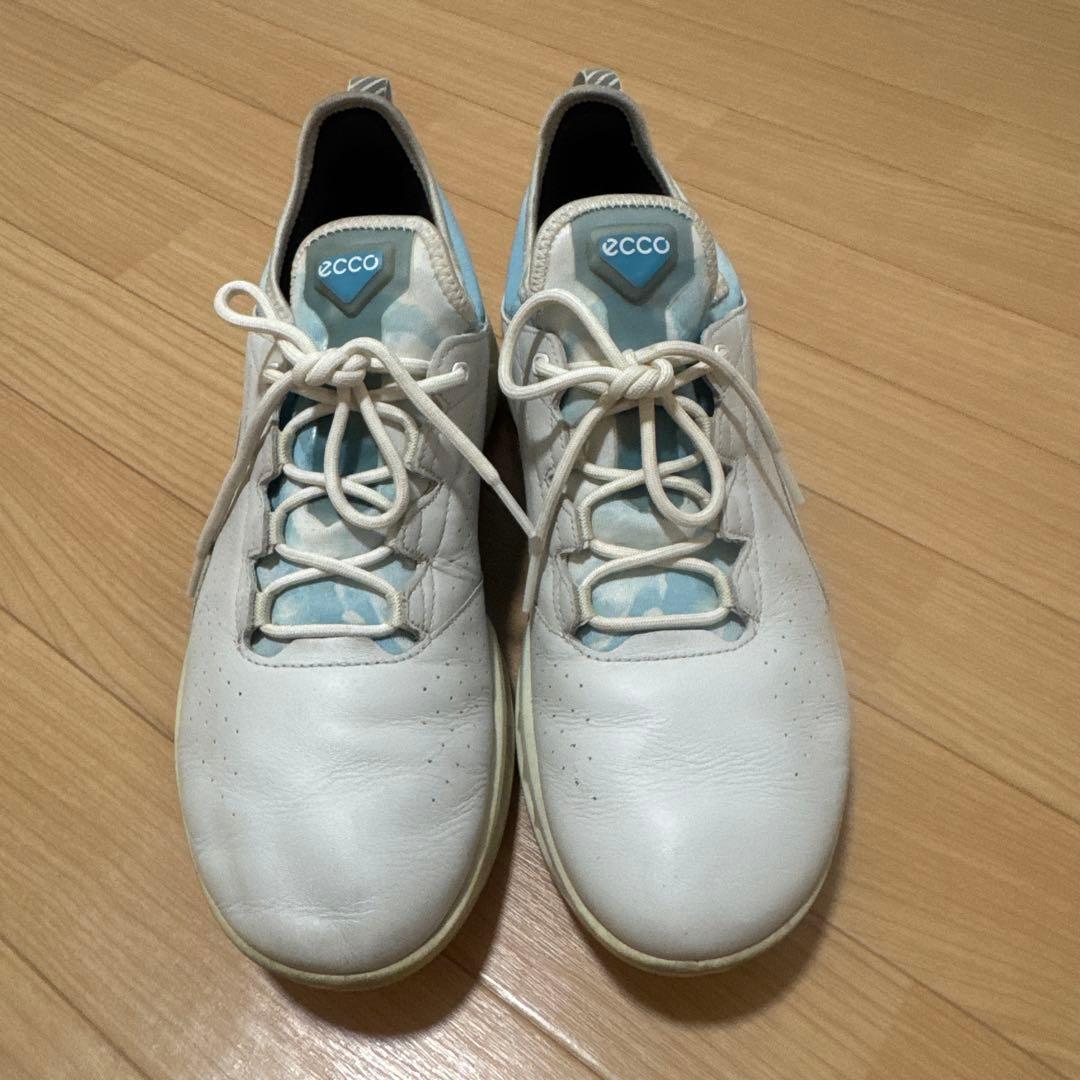 ハワイ限定　ECCO ゴルフシューズ ホワイト レザー