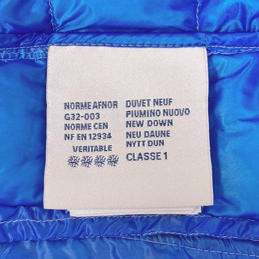 3154○ MONCLER フード付き ダウンベスト ブルー