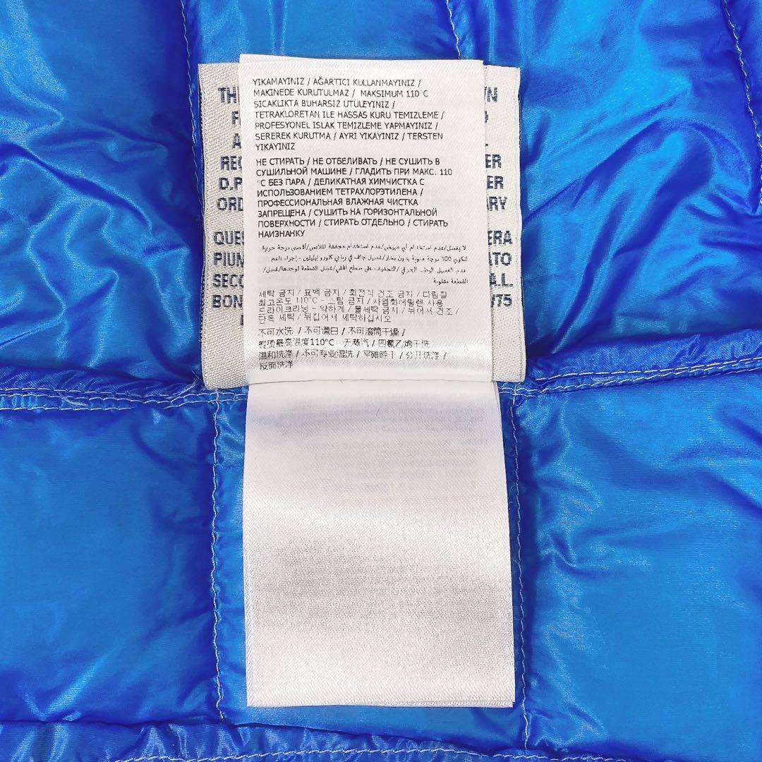 3154○ MONCLER フード付き ダウンベスト ブルー