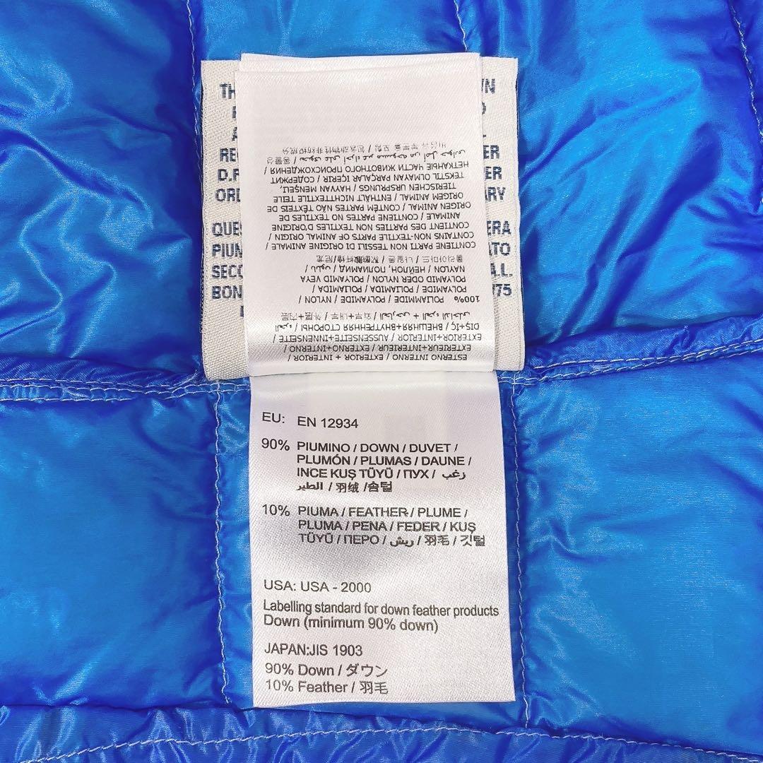 3154○ MONCLER フード付き ダウンベスト ブルー