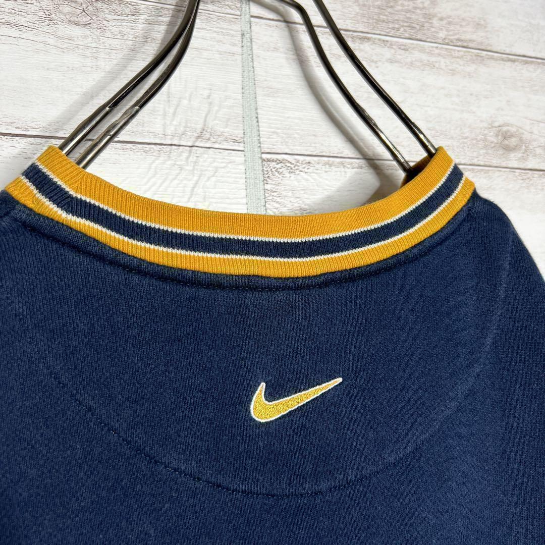 【入手困難!!】ナイキ ✈︎刺繍 ワンポイント バイカラー ゆるだぼ 白タグ