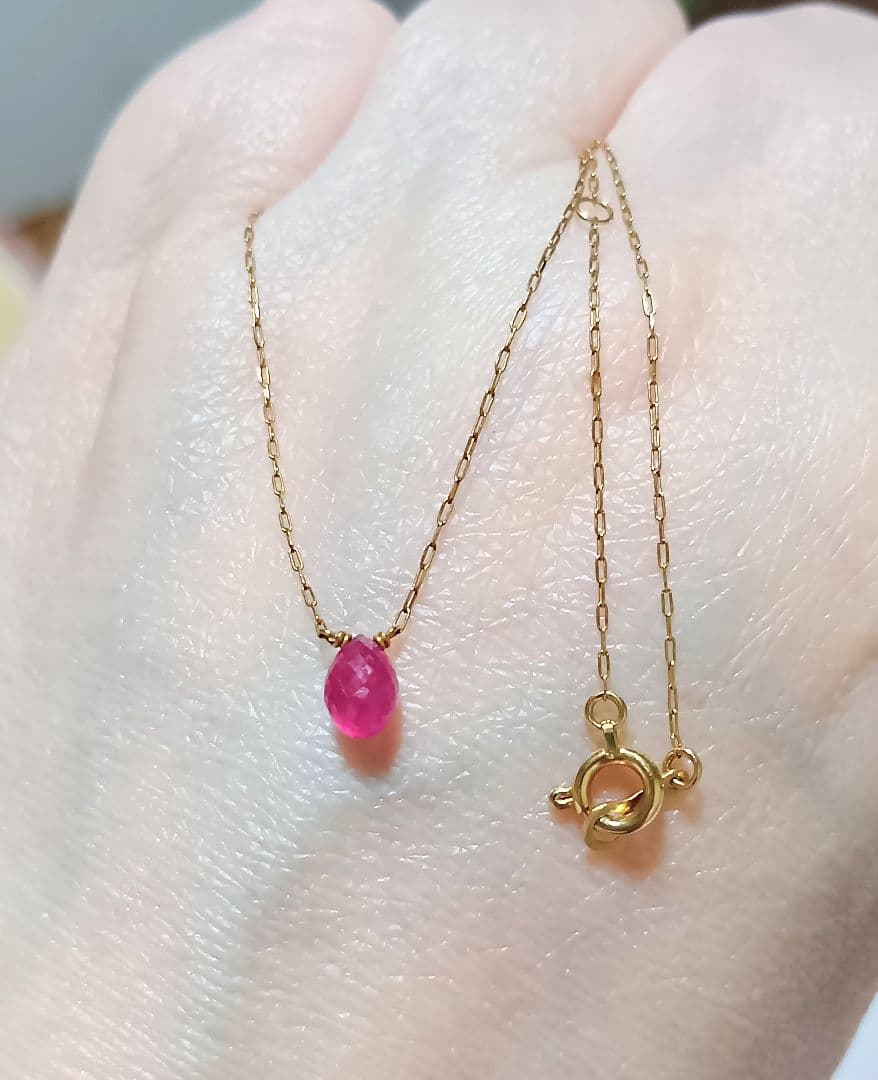 K18ネックレス KAORUルビーネックレス　K18ルビー　定価70400円