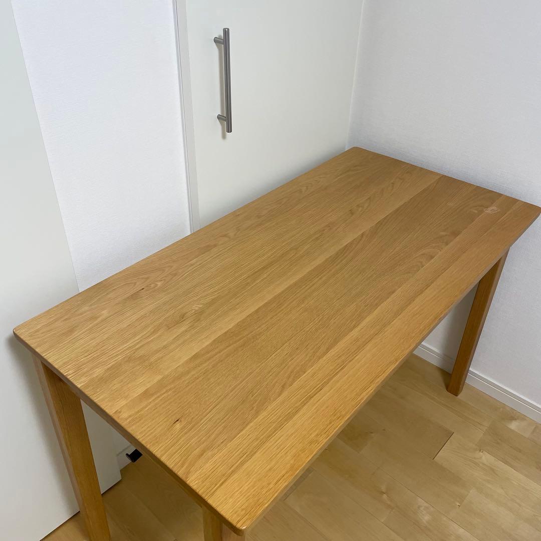 木製デスク　無印良品　オーク材
