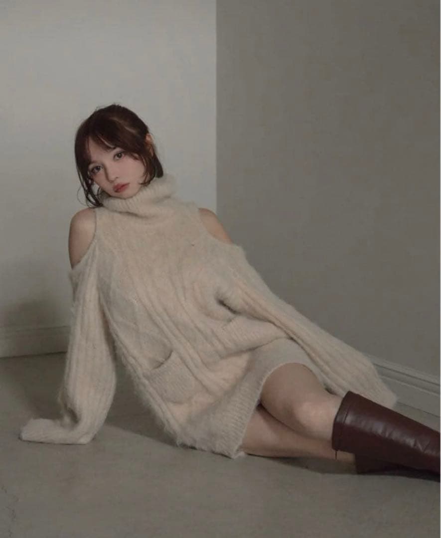 本日最終値下げ　andmary Allyn cable knit dress