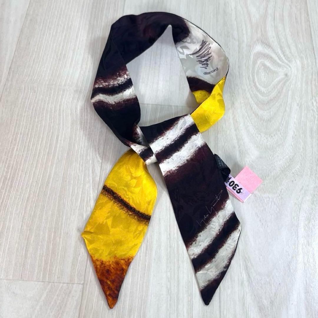 【美品】discord yohji yamamoto　ナロー スカーフ　19ss