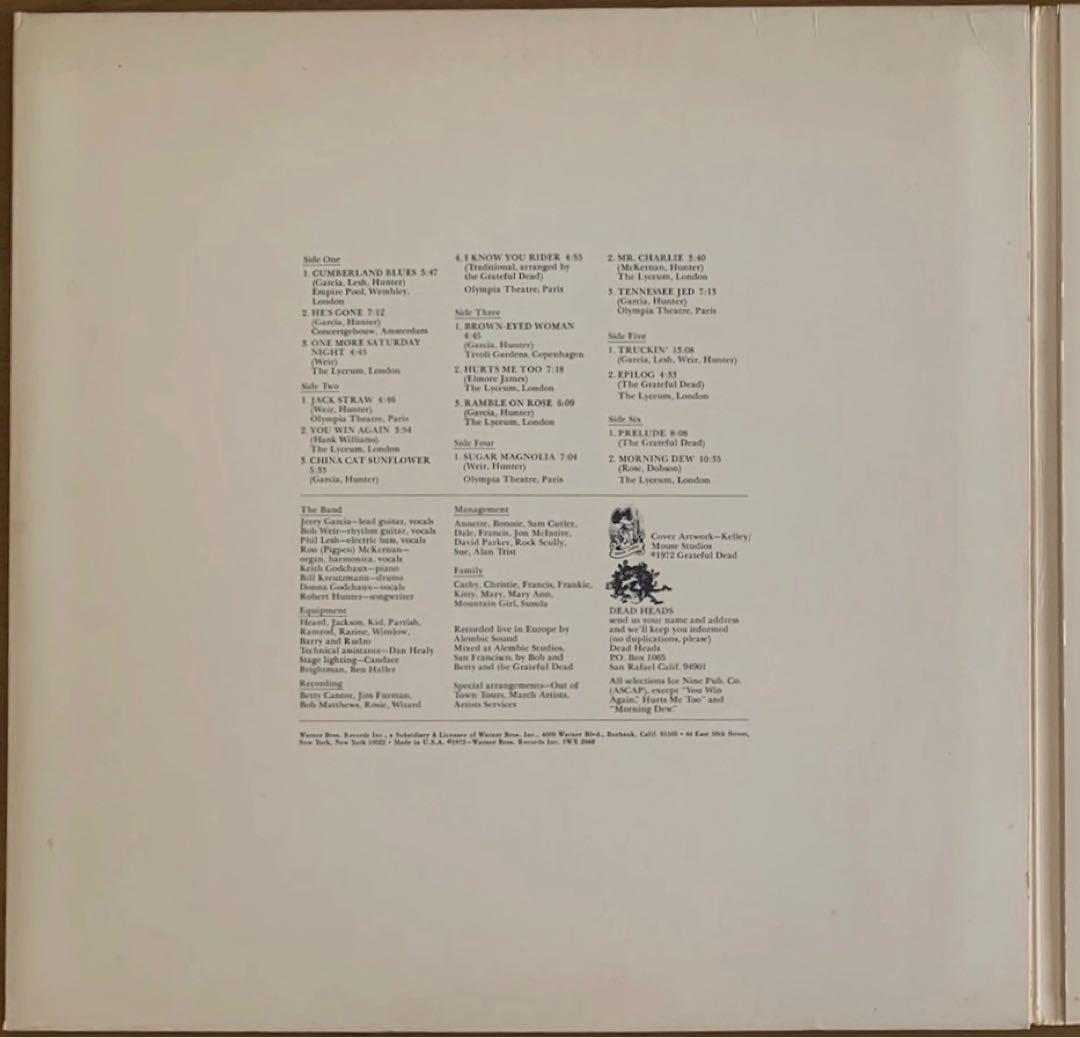 【中古LP】Grateful Dead『Europe '72』USオリジナル盤