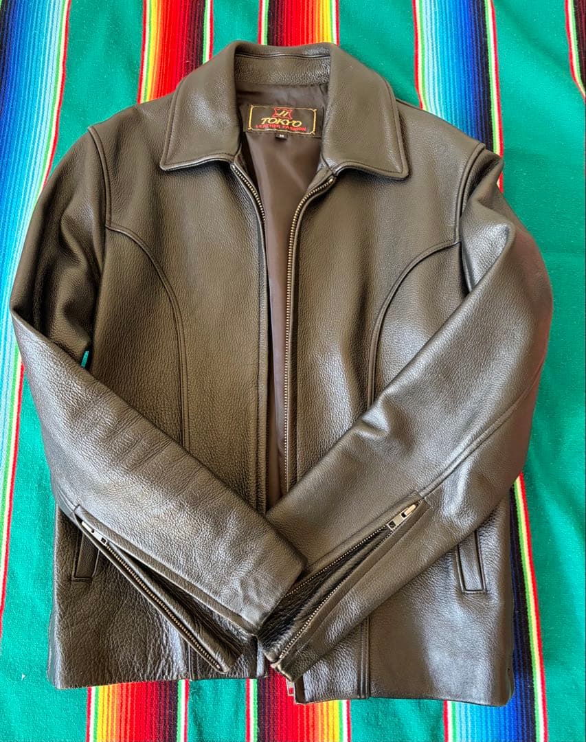 【舶来堂】革ジャン Mサイズ 矢沢永吉 キャロル 昭和レトロ レザージャケット