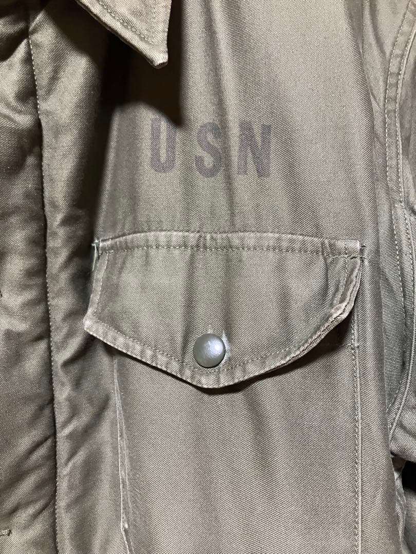 【美品】　A2 デッキジャケット　三角フラップ　初期　60's アメリカ軍