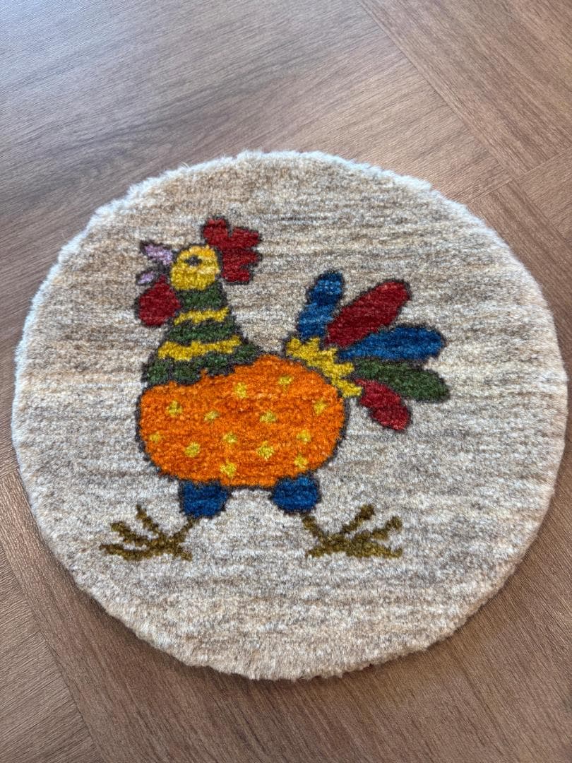 手織りペルシャギャッベ チェアマット 42cm カシュクリイラン シラーズ産