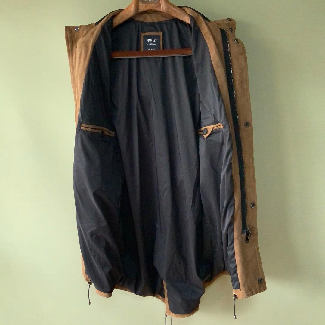 EMMETI エンメティ スエードモッズコート 44 ブラウン イタリア製