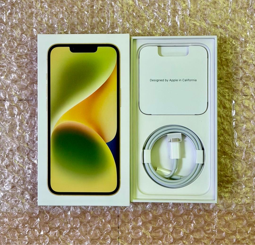 新品交換品 iPhone 14 128GB イエロー バッテリー最大容量100%