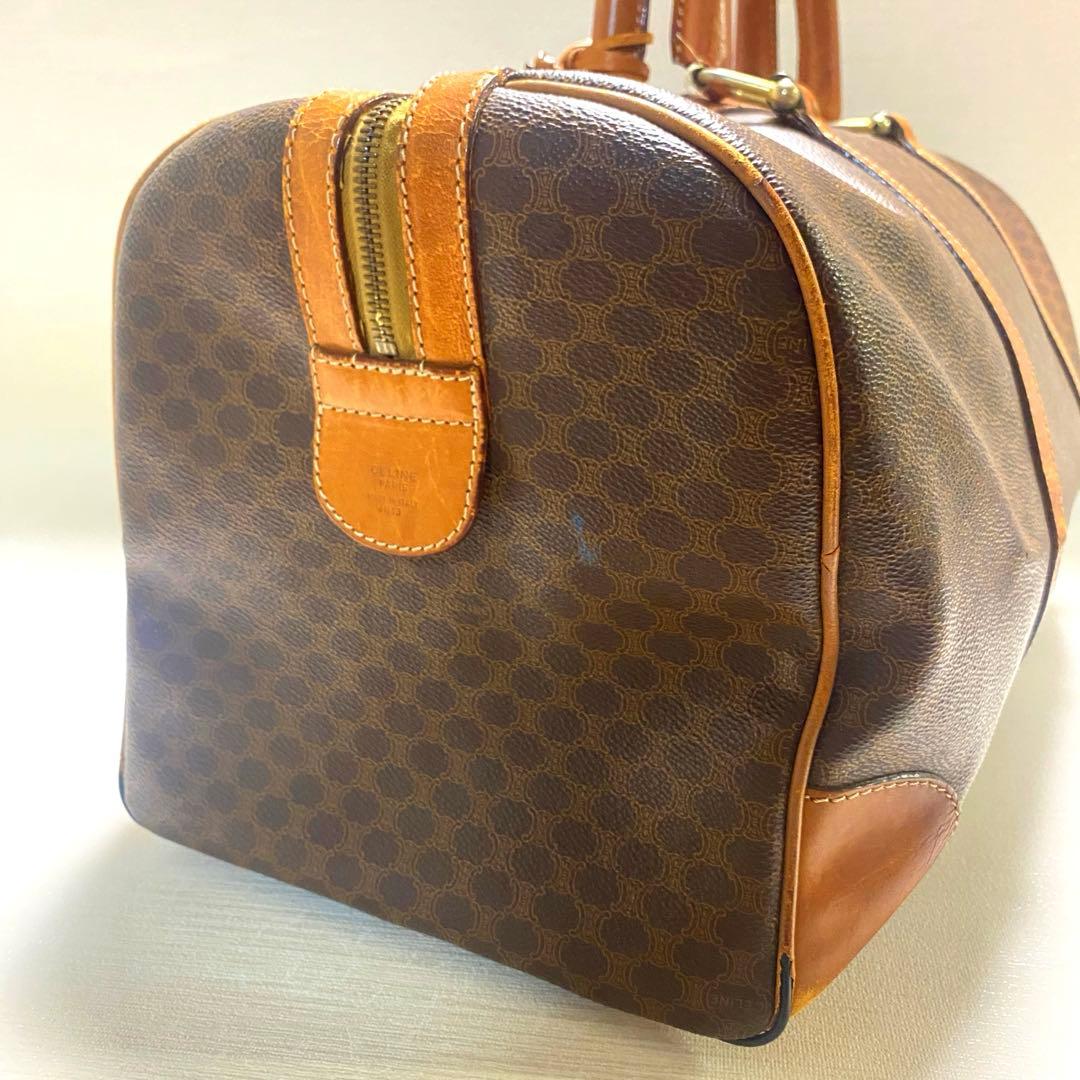CELINE オールドセリーヌ ボストンバッグ マカダム柄 トリオンフ 旅行