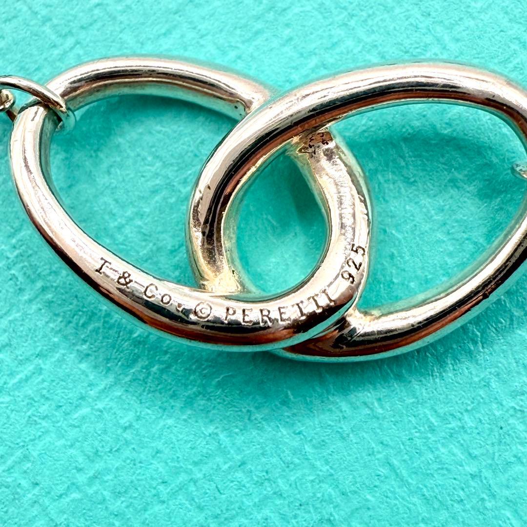 美品 ティファニー ネックレス ダブルループ サークル 40cm シルバー