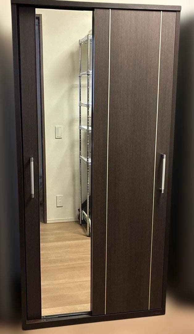 ワードローブ　収納　ダークブラウン
