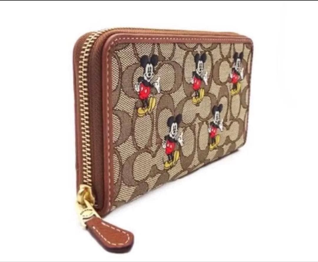 コーチCOACHミッキーマウスキャンパスシグネチャー長財布