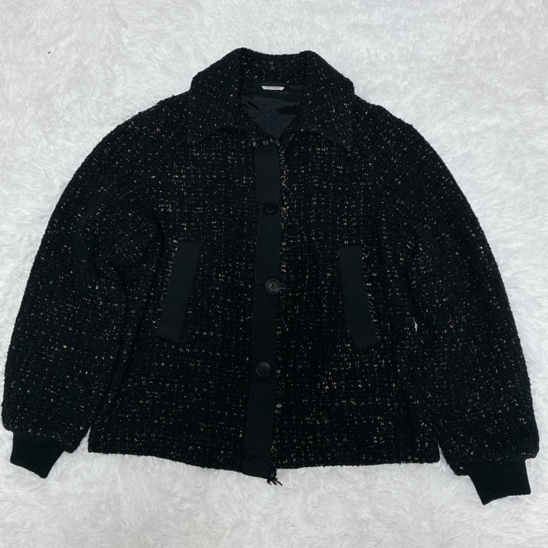 【極美品✨】コロンボ シルク カシミヤ ツイードジャケット イタリア製 ブラック