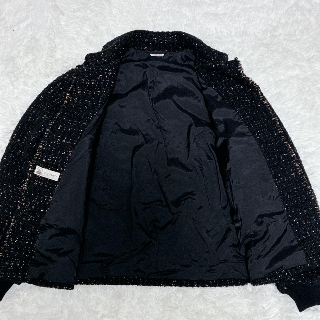 【極美品✨】コロンボ シルク カシミヤ ツイードジャケット イタリア製 ブラック