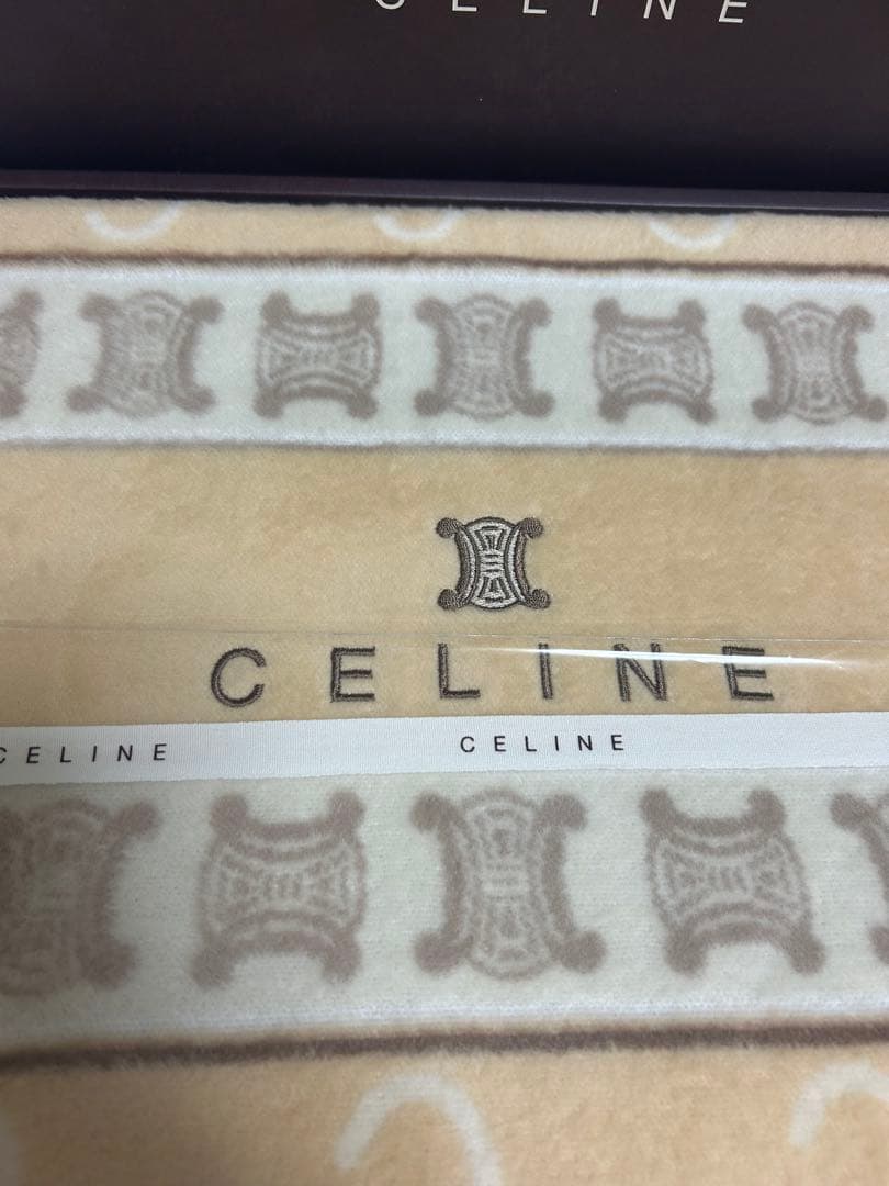 【未使用・保管品】セリーヌ 綿毛布 シングルサイズ 140×200cm