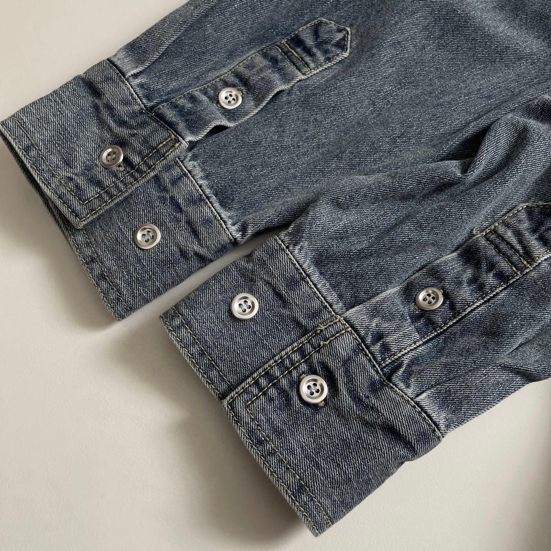 未使用近　ラウンジドレス　スキッパーデニムシャツ