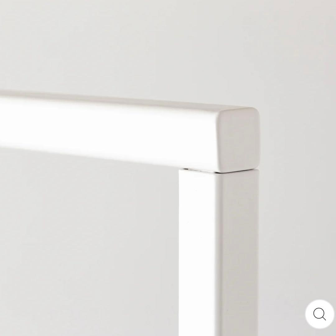 KANADEMONO シンプル アイアン ハンガーラック W120 ホワイト