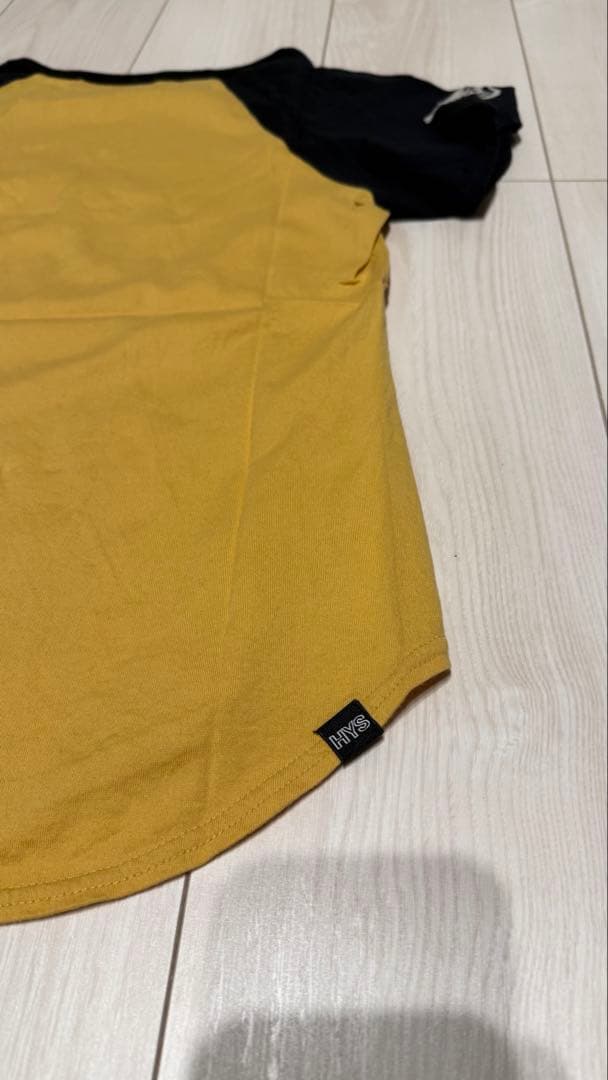 Hysteric 半袖ラグランTシャツ マスタード/ブラック