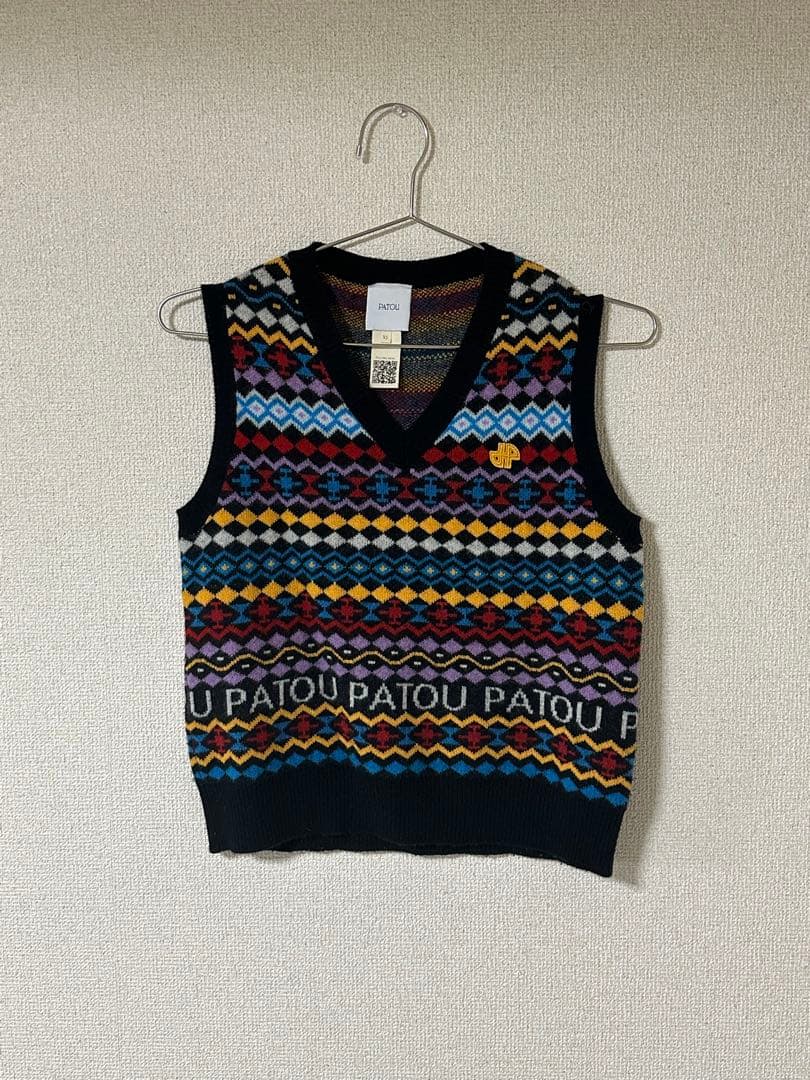 PATOU ニットベスト 多色模様