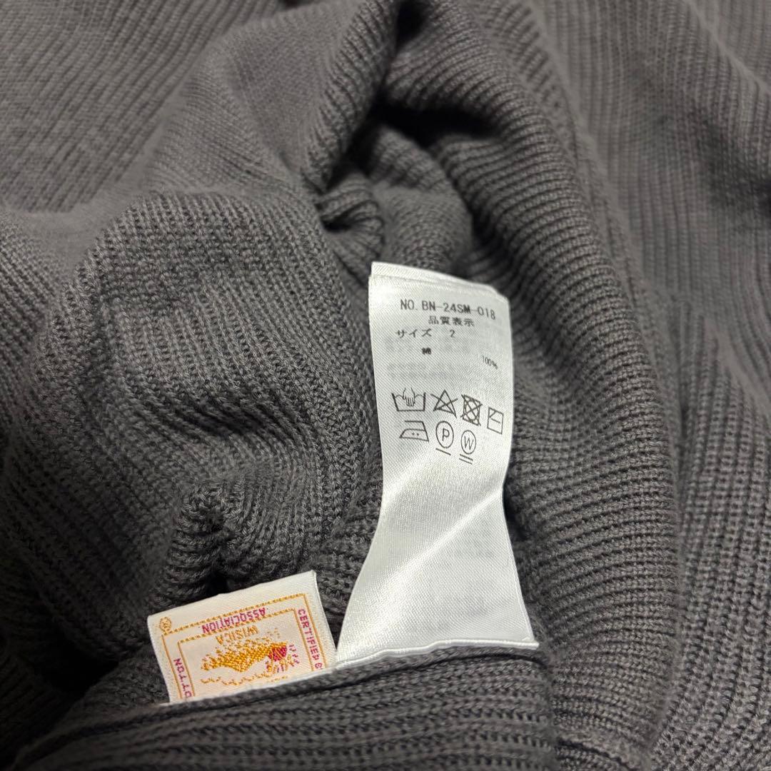 24SS BATONER シーアイランドコットン シグネイチャー クルーネック