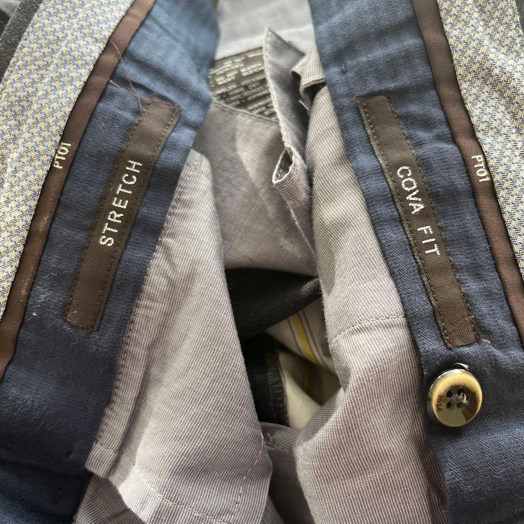 【人気】PT01 COVA FIT秋冬スラックス　チャコールグレー　46