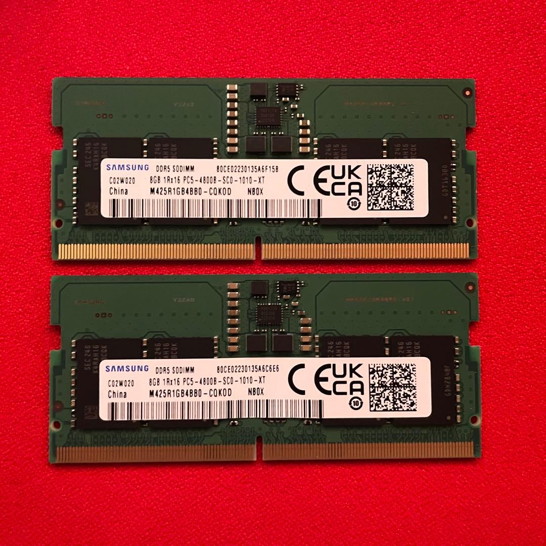 J*I様 最終価格 Samsung DDR5メモリ 16GB(8GB×2) SO
