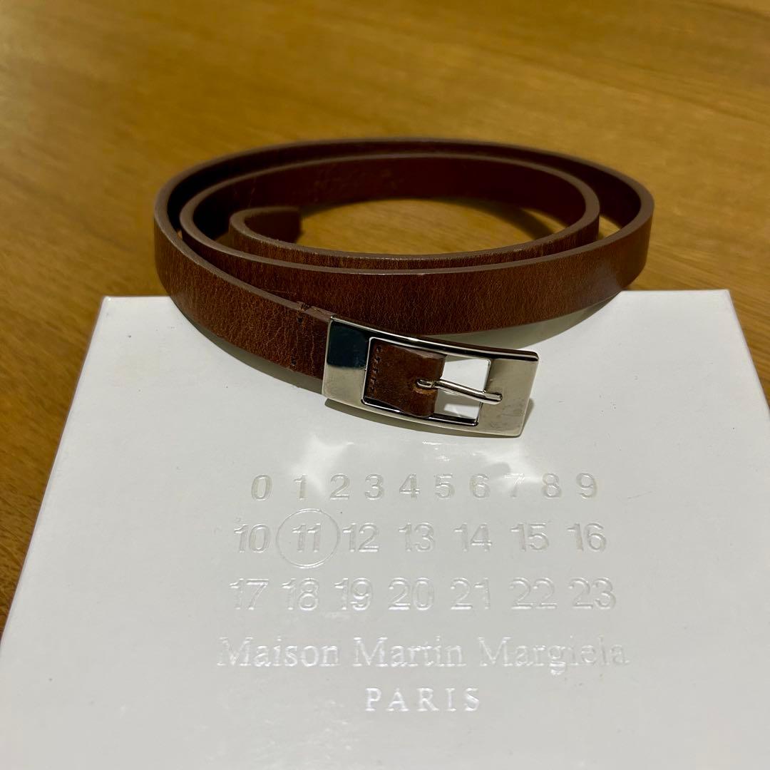 Maison Martin Margiela マルジェラ ブラウンレザーベルト