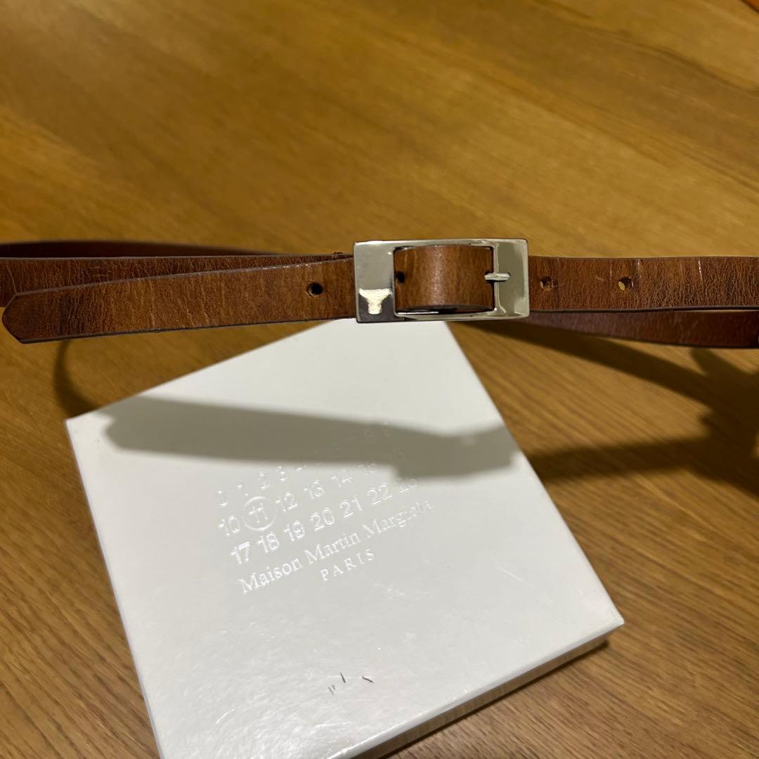 Maison Martin Margiela マルジェラ ブラウンレザーベルト