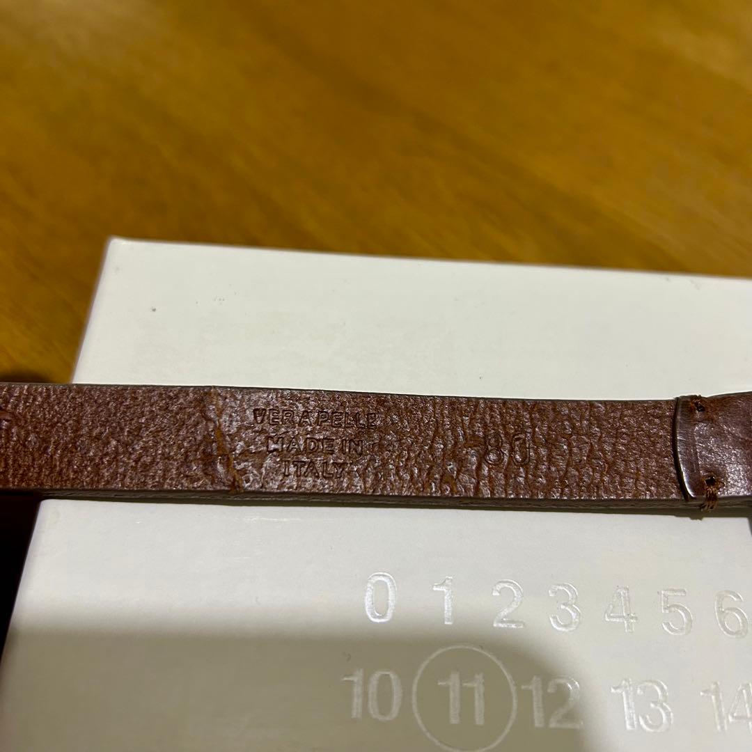 Maison Martin Margiela マルジェラ ブラウンレザーベルト