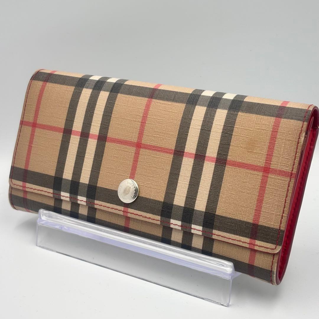【美品】バーバリー　長財布 ロングウォレット　ノバチェック