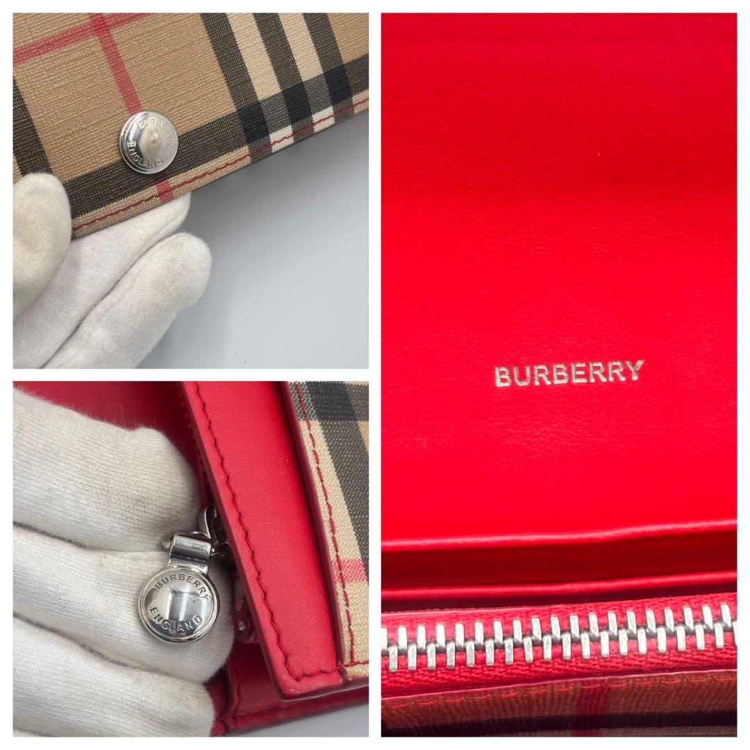【美品】バーバリー　長財布 ロングウォレット　ノバチェック