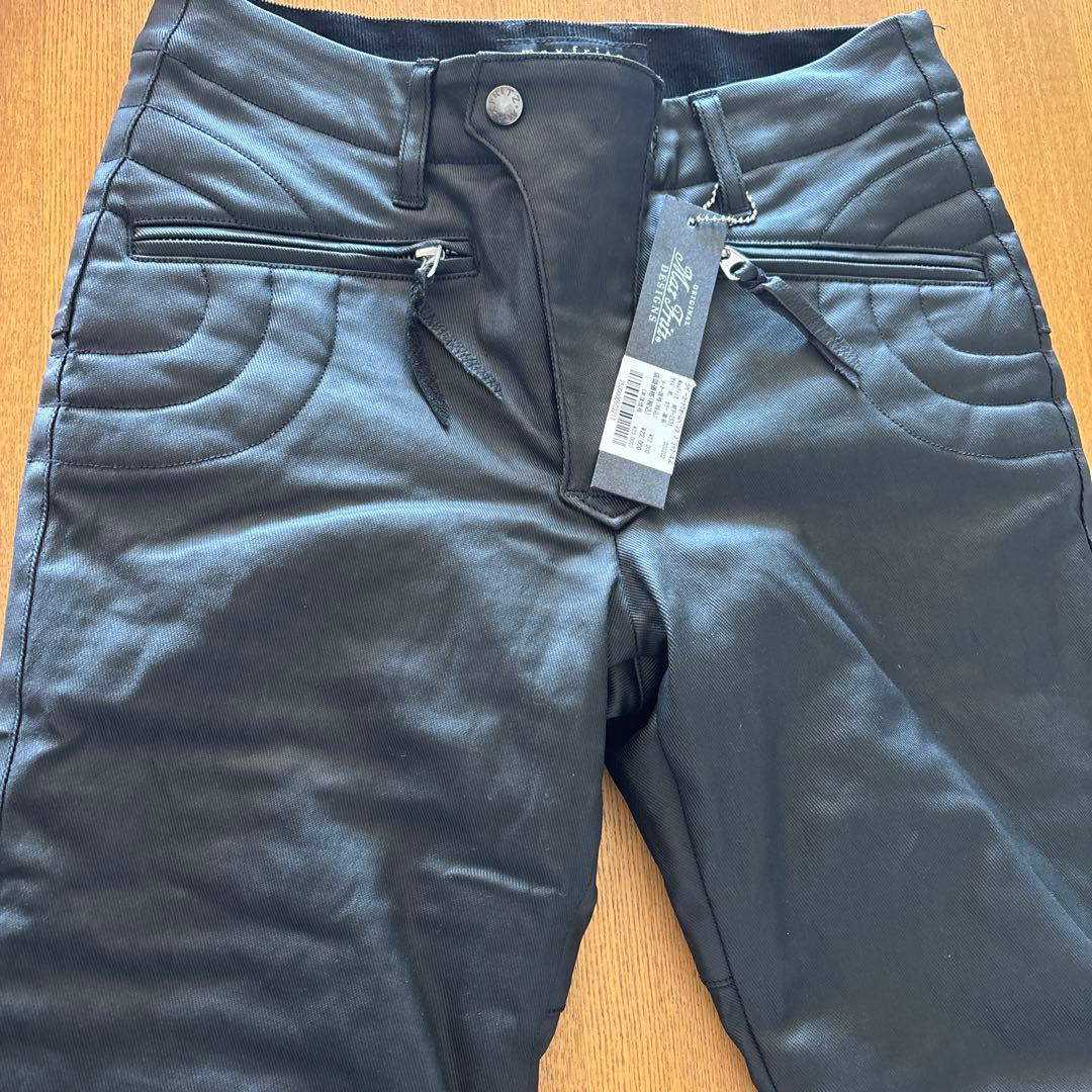 ラバーコートウォームパンツ　ブラック　バイク　レディース