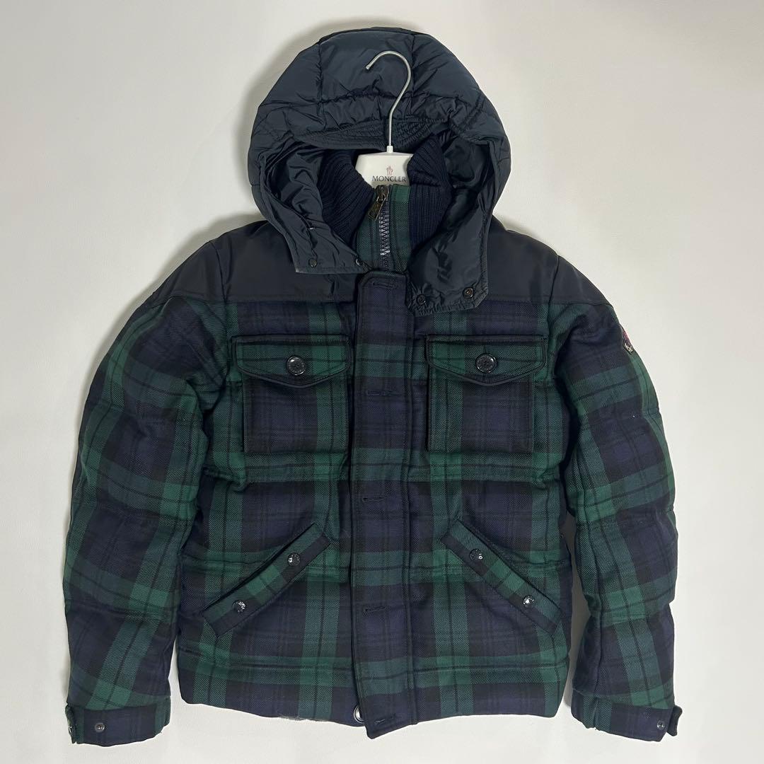 最安値 MONCLER【極美品】チェック柄 ダウジャケット S 定価25万