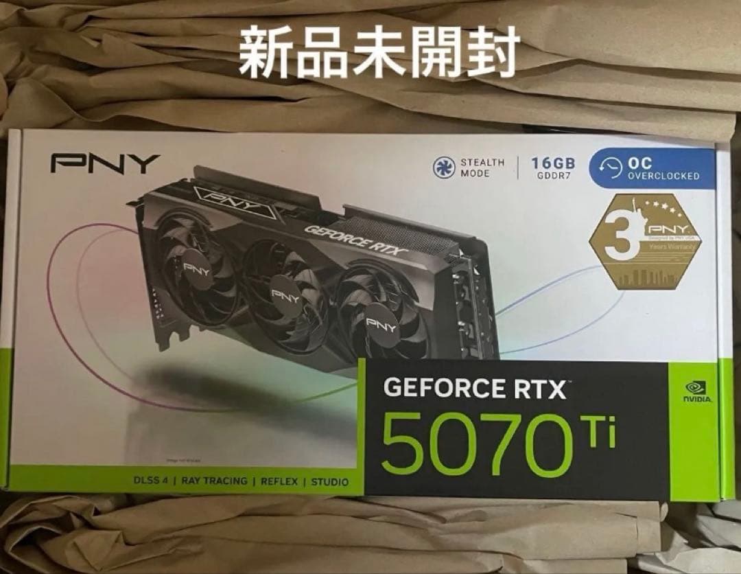 グラフィックボード・グラボ・ビデオカード PNY GeForce RTX 5070 Ti 16GB