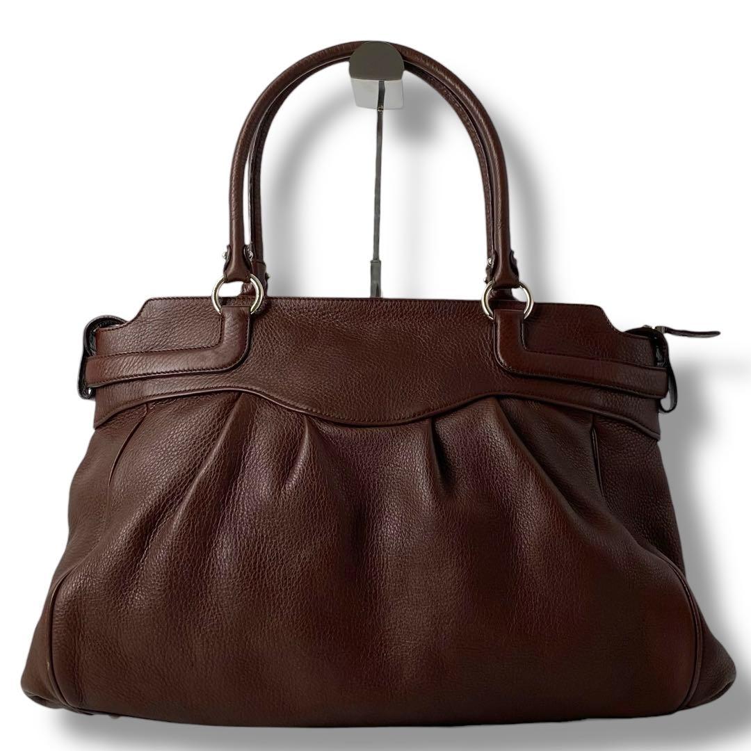 バッグ Ferragamo Gancini leather handbag