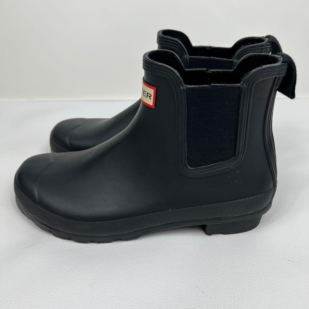 HUNTER ブラック ショートブーツ チェストブーツ レインブーツ 25㎝