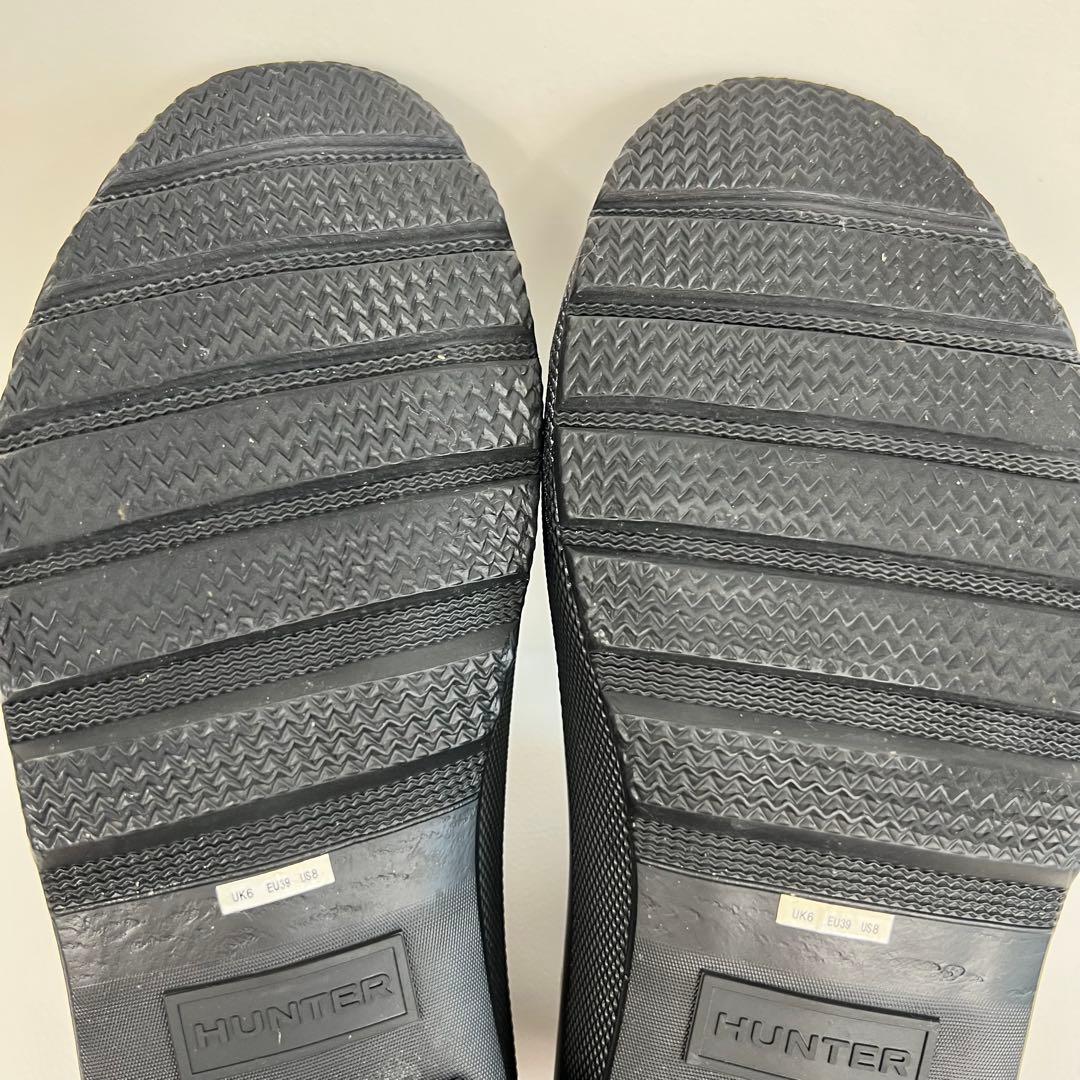 HUNTER ブラック ショートブーツ チェストブーツ レインブーツ 25㎝