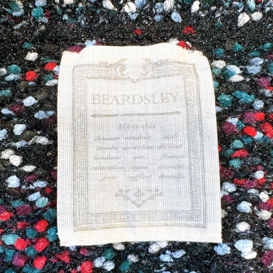 ビアズリー♡ BEARDSLEY カラーネップベスト ブラック ニット 半袖