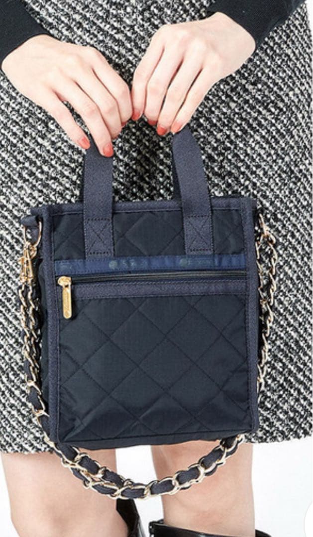 専用　CHAIN MINI N/S TOTE ディープシーブルーキルト