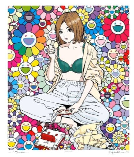 村上隆 × 江口寿史「famicom」版画 直筆サイン入り カイカイキキ