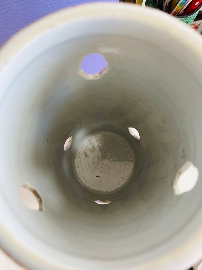 清朝期 粉彩　中国古玩 時代物　唐物染付　清朝期 粉彩　古染付　骨董品　陶磁器